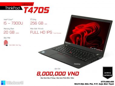 Lenovo Thinkpad T470S [ TouchScreen + Ram 20 GB ]