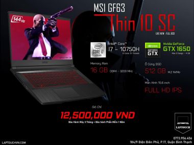 MSI GF63 Thin 10SC [ Like New + Full Box ]
