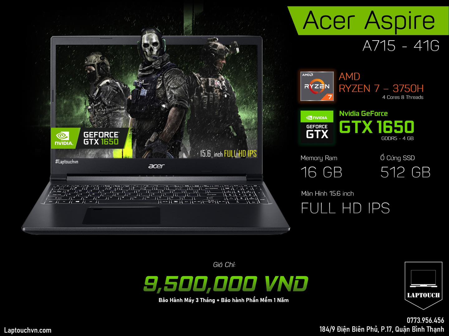 Acer Aspire A715 - 41G [ GTX 1650 ]