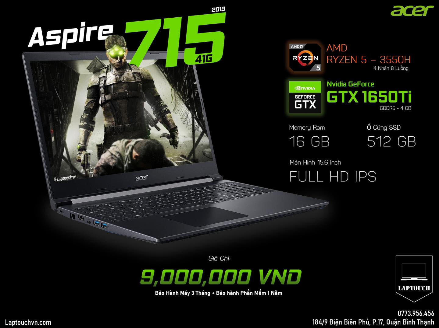 Acer Aspire A715 - 41G [ GTX 1650Ti ]