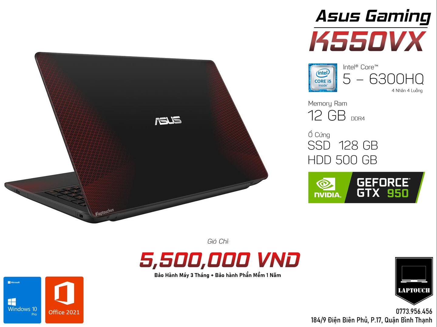 Asus Gaming K550VX