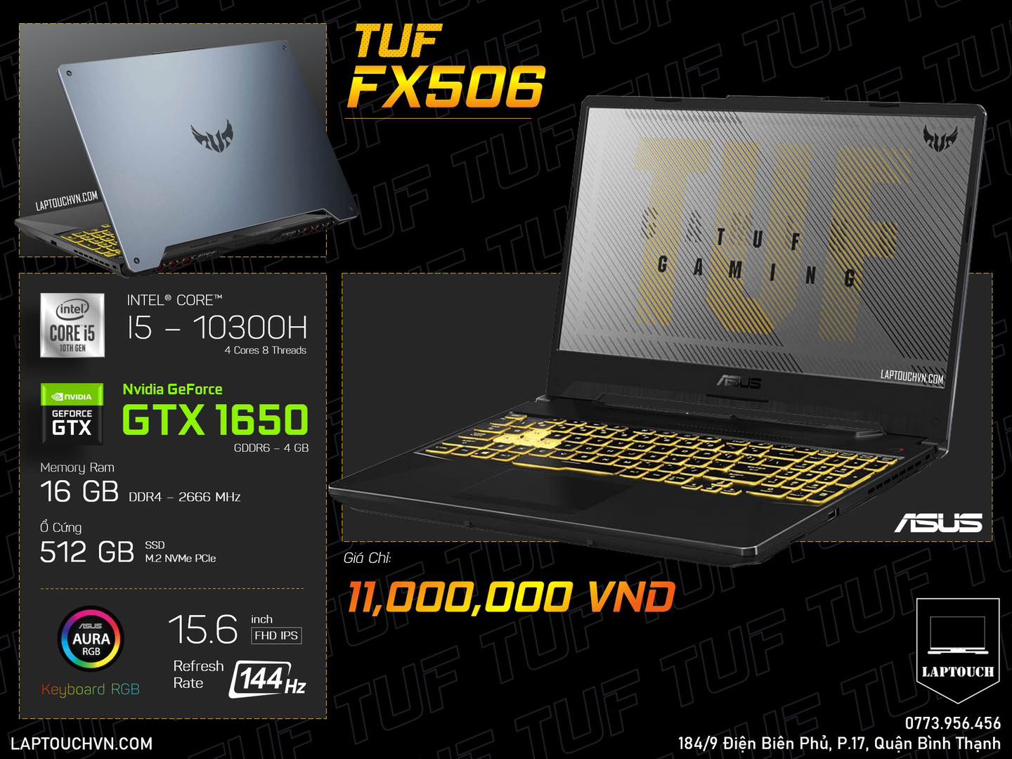 Asus TUF FX506lh [ GTX 1650 - 4 GB ]