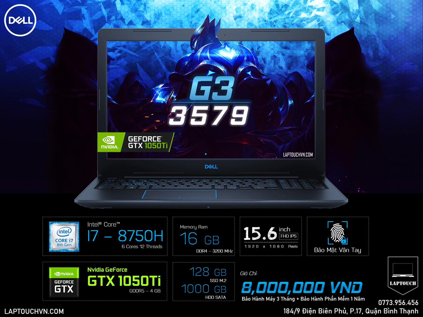 Dell Gaming G3 3579 [ GTX 1050Ti - 4 GB ]