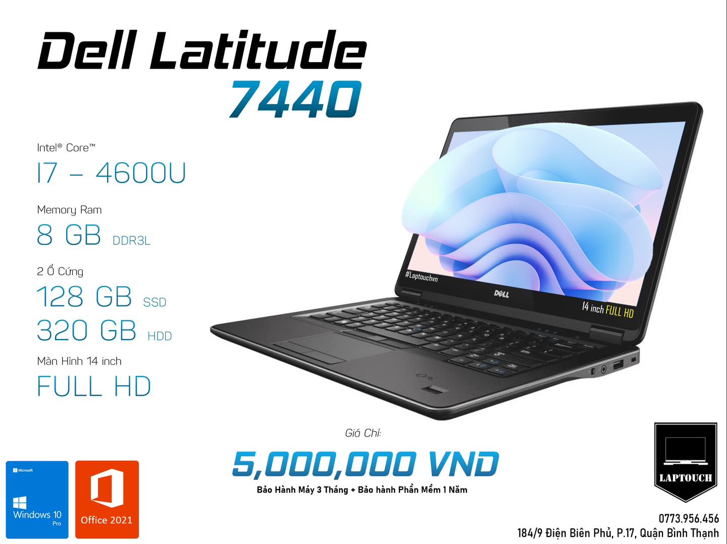 Dell Latitude 7440 [ Màn Full HD ]