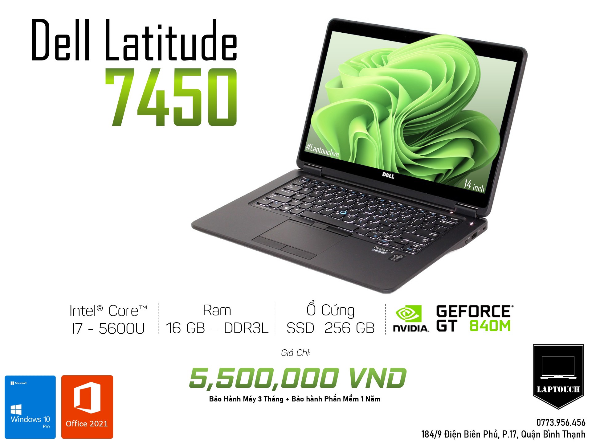 Dell Latitude 7450 ( Option Card Rời )