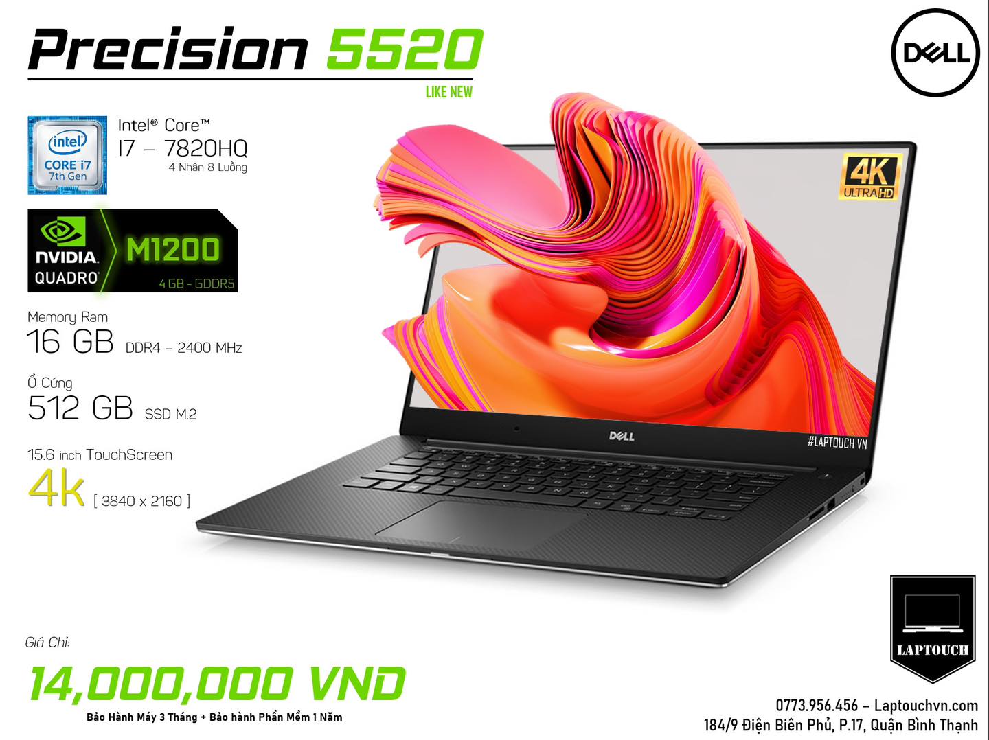 Dell Precision 5520 [ Like New - 4K TouchScreen ]