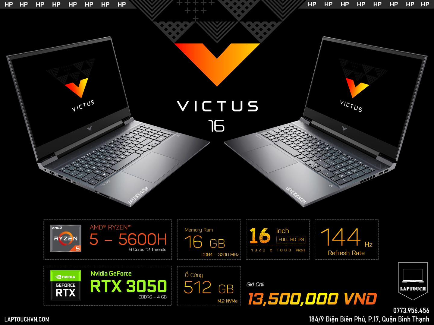 HP VICTUS 16 [ RTX 3050 - 4 GB ]