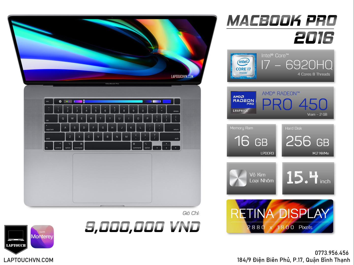 Macbook Pro Retina 15 [ 2016 TouchBar ]