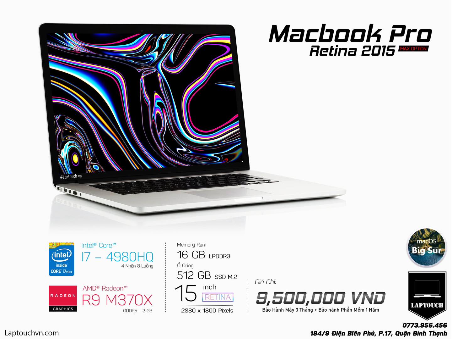Macbook Pro Retina 2015 [ Max Option ]