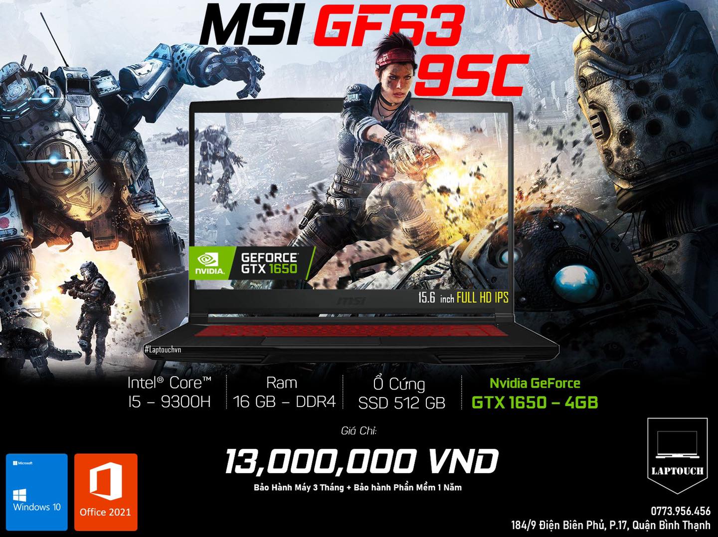 MSI GF63 - 9SC