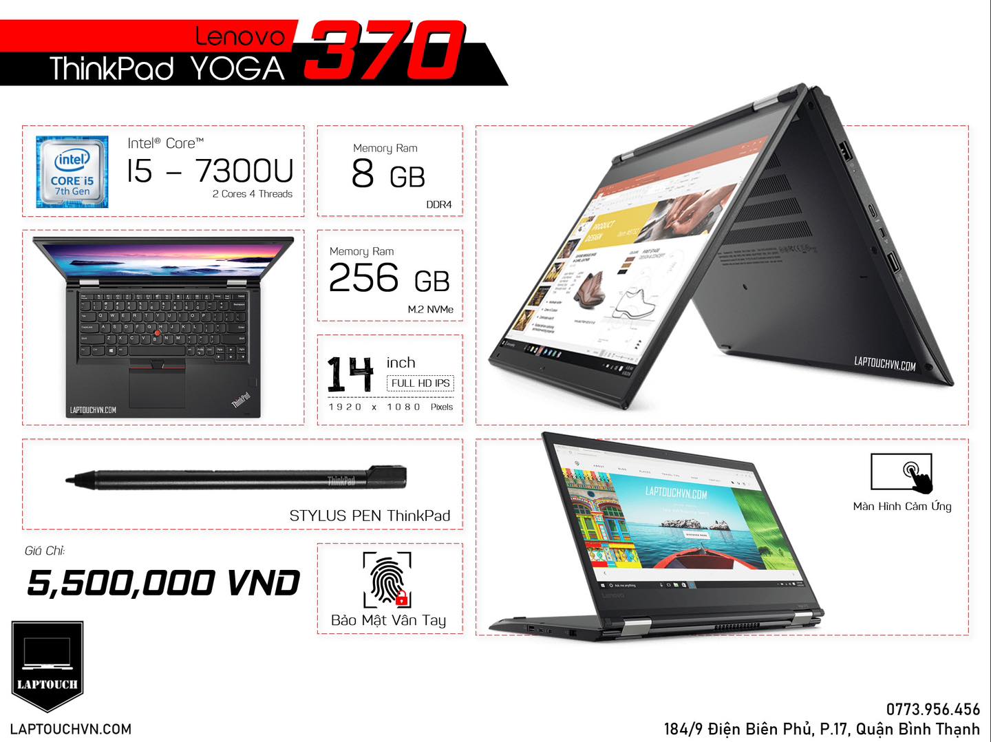 Lenovo Thinkpad Yoga 370 [ Có Pen ]