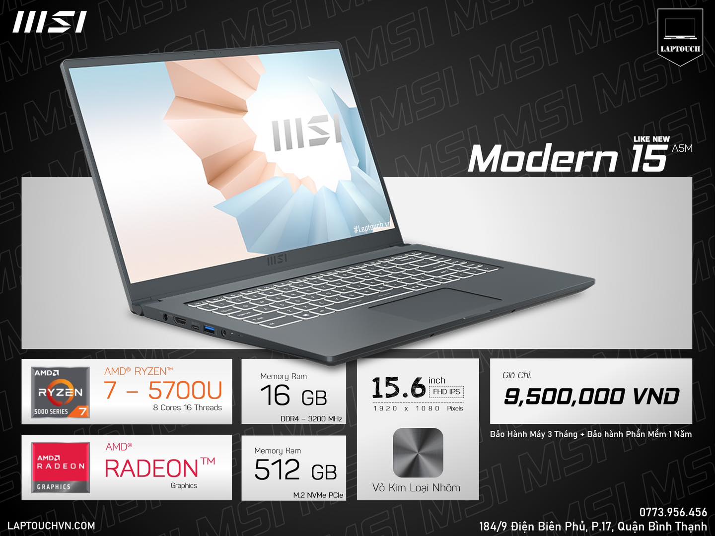 MSI Modern 15 A5M [ Like New ]
